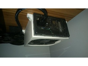 pc power supply mount under desk atx compatible computer 3d print model - Mito3D