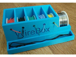 wirebox striveday hoş araç sahipleri & kutu kutusu bobin Organizatör lehim depolama Tel teller tutucu 3d print model - Mito3D