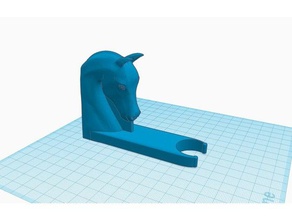 caballo de batalla la pared-soporte montaje organización madera cabeza un los niños juguete juguetes en pared 3d print model - Mito3D