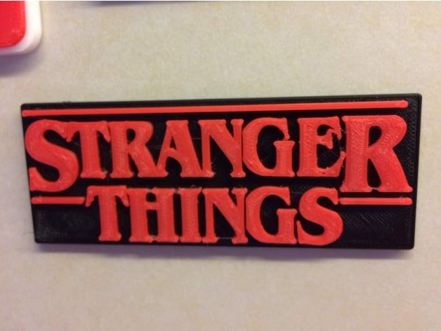 stranger things logo multicoloured signs & logos cool demogorgon netflix 3D print model - Mito3D