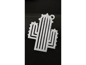 cactus keychain keychains 3d print model - Mito3D