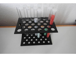 test tube stand rack holder organization halter reagenzglashalter st nder 3d print model - Mito3D