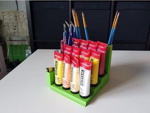 Farbe Halter Bürstenhalter Werkzeug-Halter Kunst-tools Pinsel Pinsel-Halter Flasche Werkzeughalter 3d print model - Mito3D