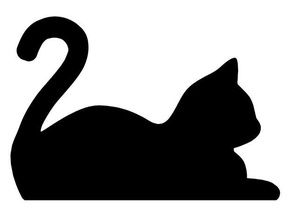 black cat 9 art feline silhouette wslab 3d print model - Mito3D