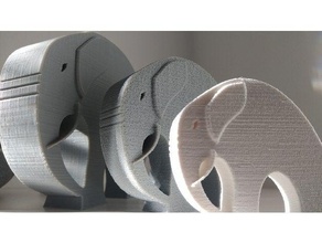 stilvolle Elefant Tiere Elefanten stilisierten 3d print model - Mito3D