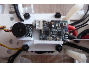 soutien combo frsky xsr et buzzer r c véhicules multicopter multirotor quadricoptère 3d print model - Mito3D