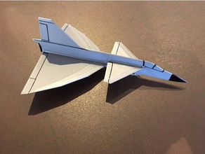 saab jas 37 viggen speckplane planeur jouets & jeux jas37 jet de modèle le caoutchouc lance-pierre 3d print model - Mito3D