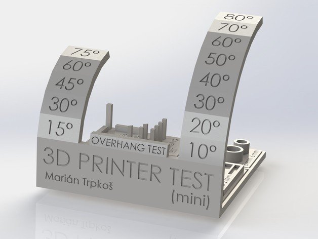 mini toda uma impressora 3d de teste A impressão testes 3dprinter 3dtest ponte a mariano balanços printertest encordoamento o trpkos Impressora Teste brdiging balanço calibração quallity 3D print model - Mito3D