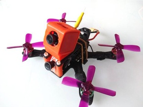 sq11 sq12 de montagem micro quadcopters r c veículos actioncam câmera suporte drone fpv monte openscad 3d print model - Mito3D