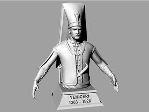 Janitschar gmg Skulpturen 3d-Modell 3d-drucken alten Armee Abbildung janissery osmanischen Skulptur Soldat statue turk Krieger 3d print model - Mito3D