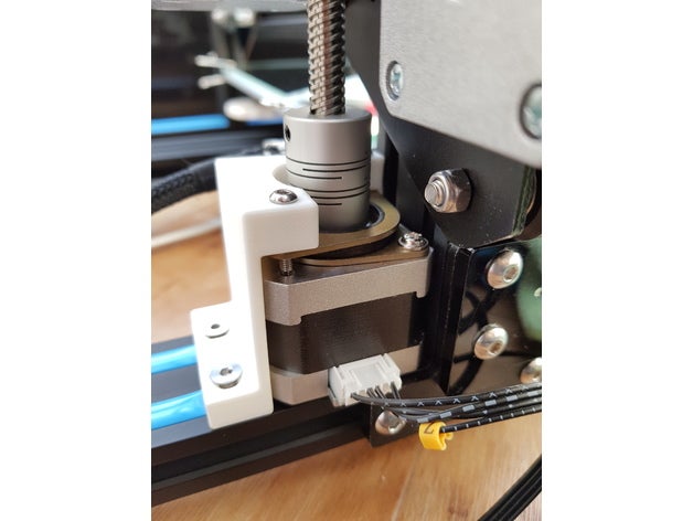 cr-10 adjustable z-axis stepper + damper bracket remix 3d printer parts 3D print model - Mito3D