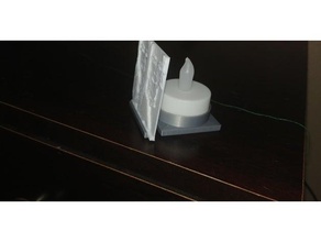 3mm lithophane Halter w Teelicht Dekor stehen 3d print model - Mito3D