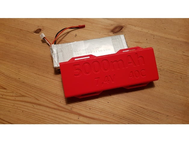 5000mah 2cell étui rigide de protection l'électronique 3D print model - Mito3D