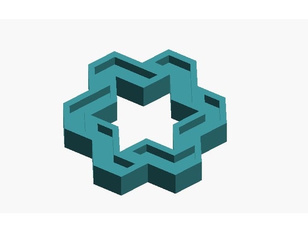 hexagonal tile math art 3D print model - Mito3D