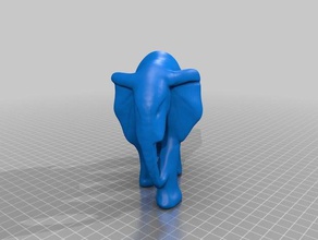 Elefant Holz-statue zu Scannen scans & Replikate Elefanten 3d print model - Mito3D