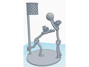 iron basketball sculptures 3d print model - Mito3D