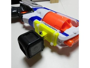 nerf strongarm gopro camera mount toy & game accessories gopromount nerfblaster nerfgun blaster gun 3d print model - Mito3D