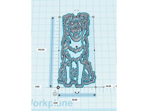 australia sherpherd cortador de galletas La impresión en 3d pastor australiano cookie perrito doogie 3d print model - Mito3D