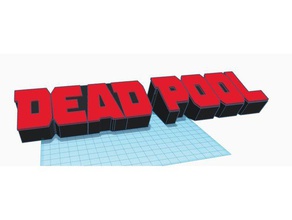 dead pool fermalibri sculture deadpool logo 3d print model - Mito3D