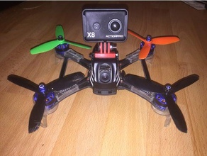 action cam mount reely x220 race copter r c vehicles actioncam actionpro camera fpv racer gopro quadcopter racecopter racequad 3d print model - Mito3D