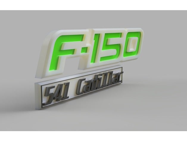 f-150 541 cadillac camion di branding automotive brand auto motore f150 ford il logo la piastra 3D print model - Mito3D