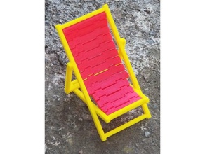 clásico de la playa silla plegable el modelo los muebles 3d print model - Mito3D