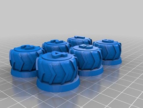 wargaming tire objective markers 3d printing 3d print model - Mito3D