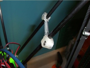 spring clip delta printer rods - 5 mm 3d accessories kossel mini 3d print model - Mito3D