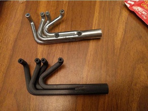exhaust headers - small-block chevy 1 10 scale r c vehicles automotive chevrolet rc car parts model 3d print model - Mito3D