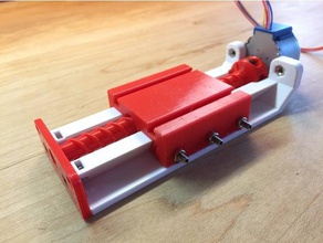 inverted dovetail stepper slide engineering 28byj-48 acme screw gib side linear actuator mechanical 3d print model - Mito3D