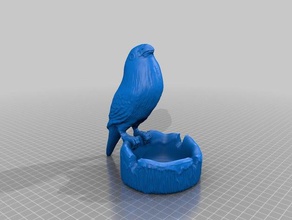 asbak burung - cendrier oiseau sculptures 3d print model - Mito3D