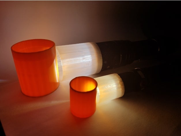 flashlight diffuser parts camping light 3D print model - Mito3D