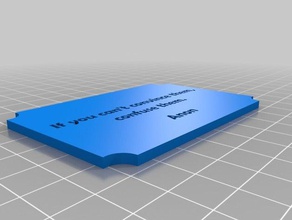 überzeugen plaque Schilder & logos Zitat 3d print model - Mito3D