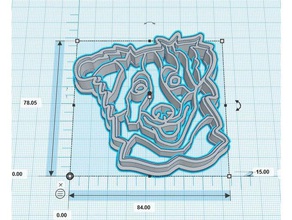 australiano sherpherd 2 La stampa 3d pastore cookie cutter pecorina 3d print model - Mito3D
