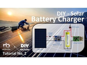 fai da te - caricabatteria solare il 18650 batteria 3d print model - Mito3D