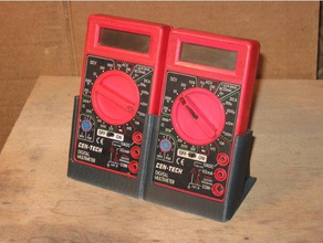 dual multimeter stand tool holders & boxes cen-tech 3d print model - Mito3D