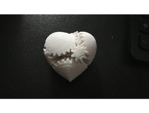 micro geared heart fail interactive art 3d print model - Mito3D