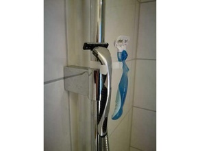 dual shaver holder bathroom 3d print model - Mito3D