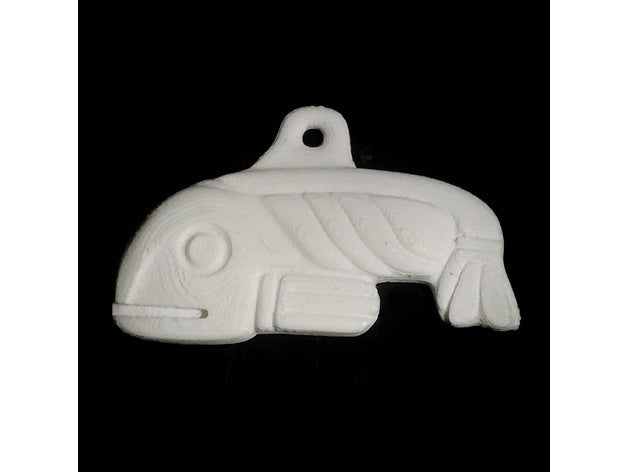 inuit whale-Anhänger Mode 3D print model - Mito3D