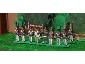 napoleonics - part 8 russian infantry toy & game accessories 28mm historical napoleonic wargaming 3d print model - Mito3D