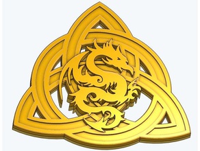 celtic dragon Kunst keltischen Knoten 3d print model - Mito3D