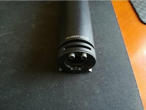 quick release clip-on silencer airsoft rifle sport & outdoors attachment suppressor flash hider flashhider 3d print model - Mito3D