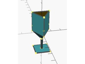 triangular trash can 3d print model - Mito3D