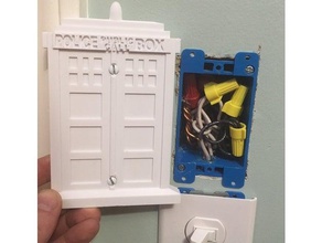 tardis electrical box cover household doctor outlet 3d print model - Mito3D
