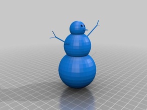 snowman christmas desk toy man snow winter 3d print model - Mito3D