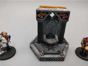 openforge dwarven throne toy & game accessories dnd tiles dungeon ecaroth guest miniatures openforge2 pathfinder rpg tabletop terrain tile 3d print model - Mito3D