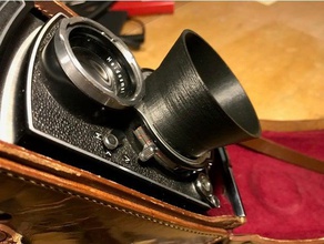 rolleicord lens hood kamera 3d print model - Mito3D