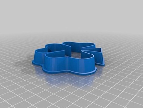 clover cookie cutter kitchen & dining 3d print model - Mito3D