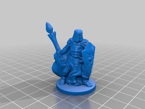 battle scarred paladin toys & games 28mm knight 3d print model - Mito3D