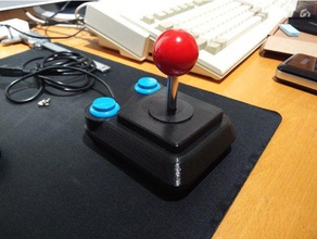 prof competition 9000 joystick clone small buttons toy & game accessories amiga atari commodore 64 3d print model - Mito3D
